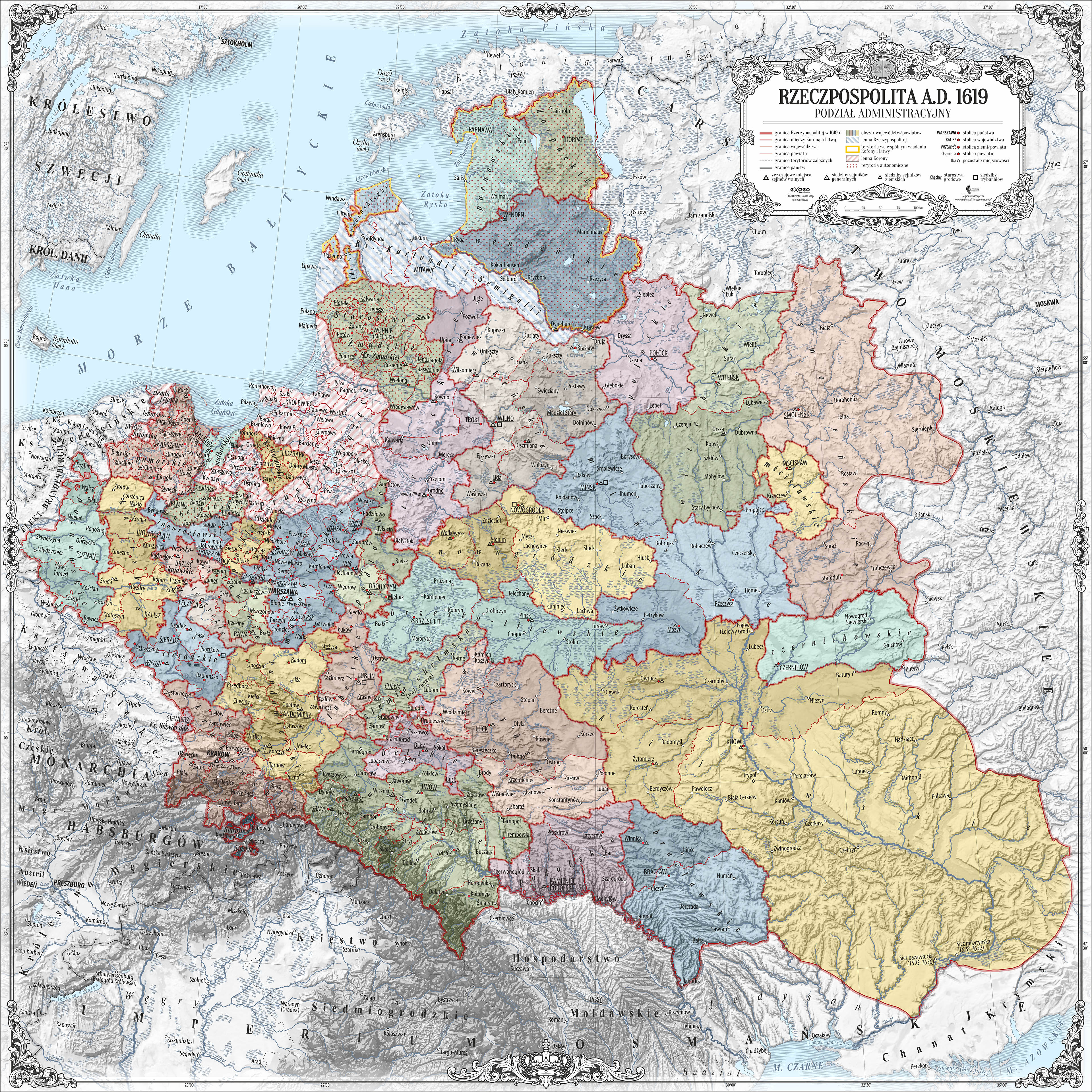 Mapa Rzeczypospolitej 1619