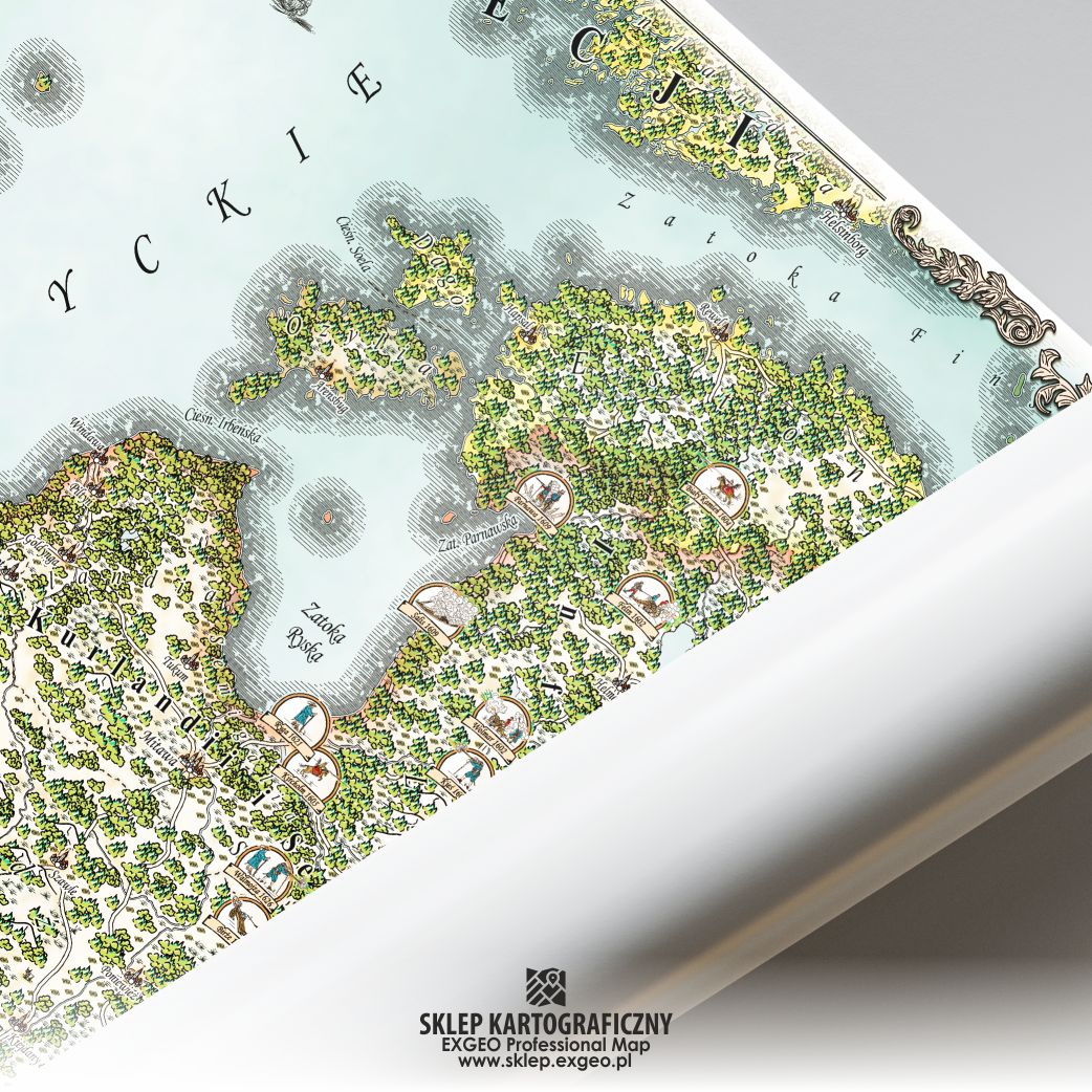 Rzeczpospolita w XVI/XVII w. | Mapa historyczna stylizowana (+ EBOOK)